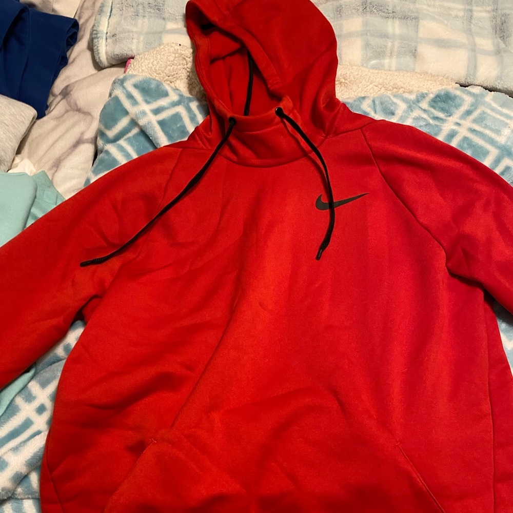 red hoodie